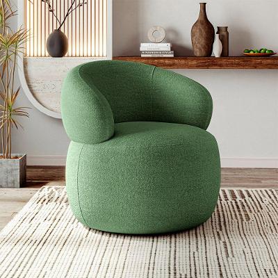 Poltrona Orgânica Giratória Eloah Bouclê Italiano Verde Selva Conffort Casa