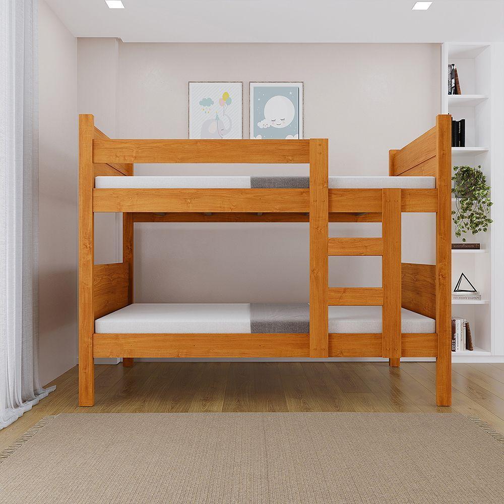 Beliche 100% Mdf Fortaleza - Duas Camas Solteiro Compacta E Moderna Nature Amadeirado - 3