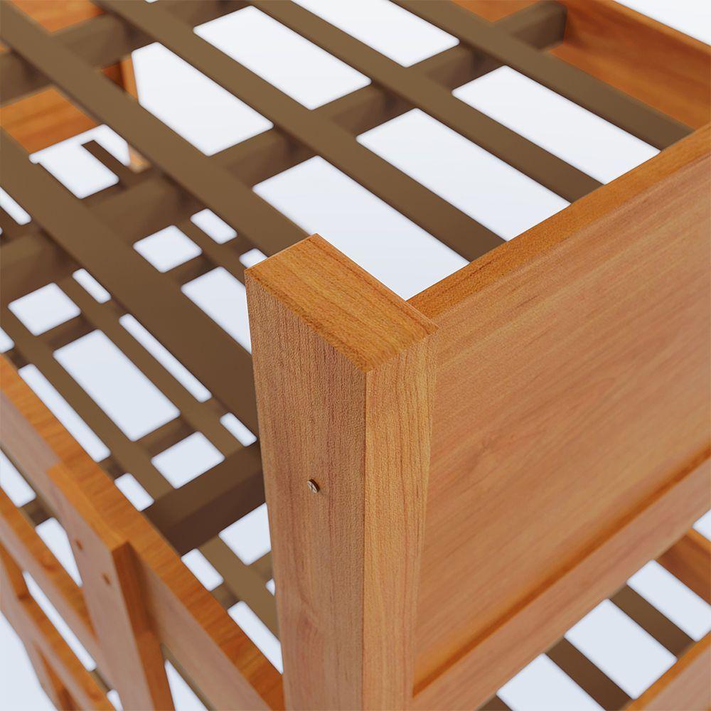 Beliche 100% Mdf Fortaleza - Duas Camas Solteiro Compacta E Moderna Nature Amadeirado - 6