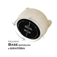 Conjunto 2 Poltronas Orgânica Atemporal Base Giratória Eloah Bouclé Italiano Bege - 3