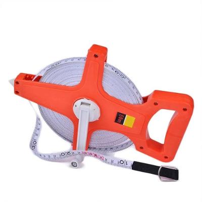 Trena Metrica Gigante 50 Metros Fibra Vidro Medicao Manivela Caixa Aberta Profissional