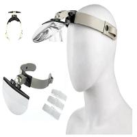 Oculos Lupa Livre Profissional Maos Led Lente Cabeca Aumento Estetica Reparo Joias Leitura Ourives - 1