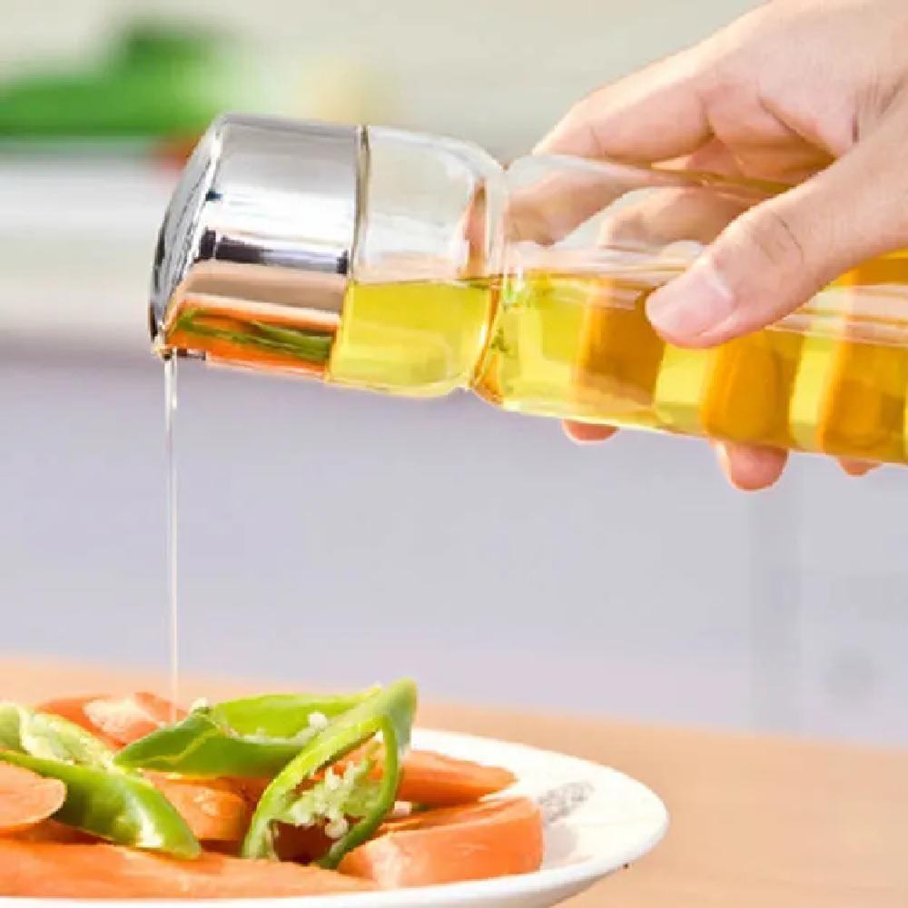 Galheteiro De Vidro Com Suporte ? Kit 4 Peças Para Azeite, Vinagre, Sal, Pimenta, E Outros Temperos - 4