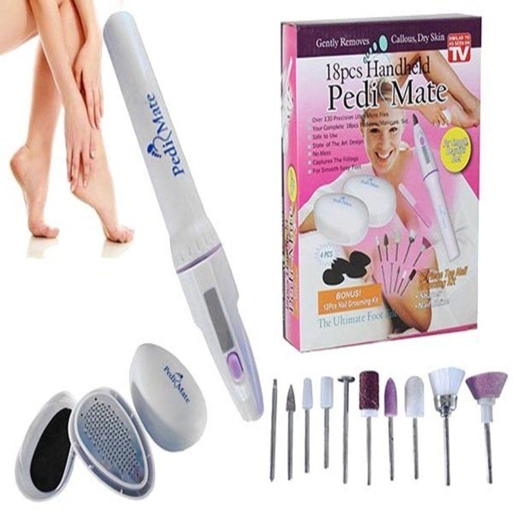 Kit Completo Para Pedicure E Manicure Removedor De Calos, Polidor, Lixador E Esfoliador - A Pilha - 2