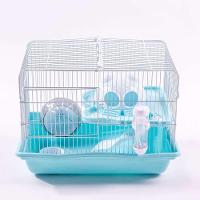 Gaiola Casa Para Hamster De Dois Andares Com Brinquedos E Bebedouro Portátil, Desmontável E Completa - Azul Claro - 2