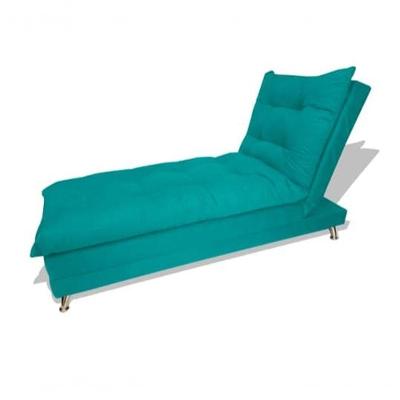 Bicama Lavinia Para Sala Quarto Suede Azul Turquesa Sj Móveis E Decoração