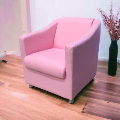 Poltrona Decorativa Tila Reforçada Consultório Sala E Recepção Courino Rosa Sj Móveis E Decoração