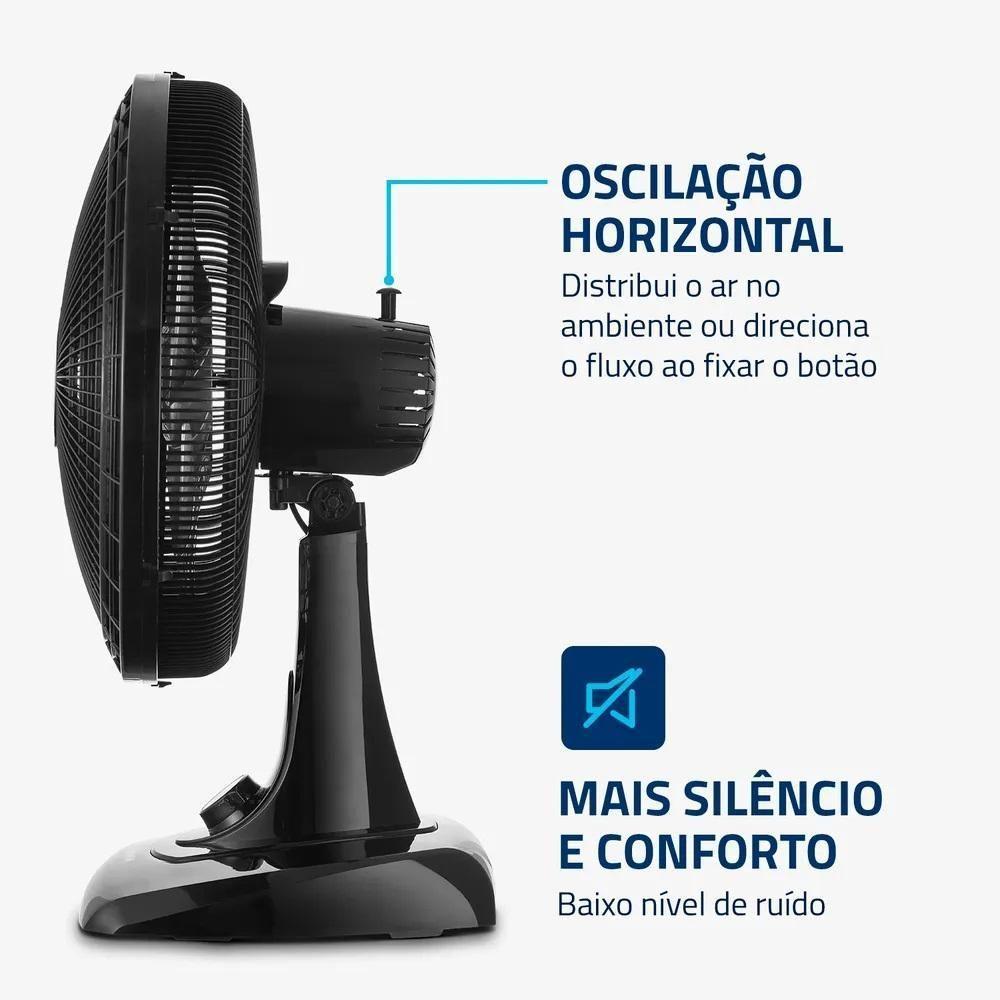 Ventilador De Mesa Mondial 6 Pás Preto VSP-40-B 220V - 4