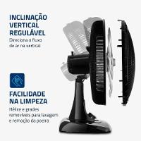 Ventilador De Mesa Mondial 6 Pás Preto VSP-40-B 220V - 3
