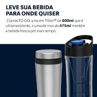 Blender Power Inox Oster Com 2 Jarras To Go 110V