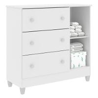 Cômoda Infantil Ambiente New Selena Com Porta Branco Brilho – Carolina - 3