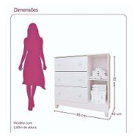 Cômoda Infantil Ambiente New Selena Com Porta Branco Brilho – Carolina