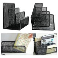 Organizador De Mesa 3 Divisórias Em Metal Aramado Porta Documentos, Pastas E Cartas Com Design Moderno - 6