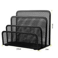 Organizador De Mesa 3 Divisórias Em Metal Aramado Porta Documentos, Pastas E Cartas Com Design Moderno - 9