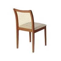 Jogo 8 Cadeiras Para Jantar Juliana Jequitibá Terra Estrutura Em Madeira Maciça Linho Bege - 6