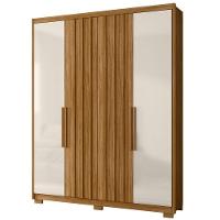 Guarda Roupa Casal 4 Portas 176 Cm California Freijo Off White Moval - 1