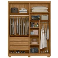 Guarda Roupa Casal 4 Portas 176 Cm California Freijo Off White Moval - 5