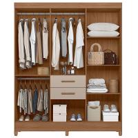 Guarda Roupa Casal 7p 165 Cm Malta Carvalho Fendi Friso Moval - 5