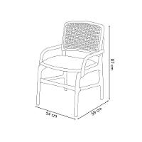 Conjunto 8 Cadeiras De Cozinha Florença Em Madeira Jequitibá Natural Braço Encosto Palha Linho Bege