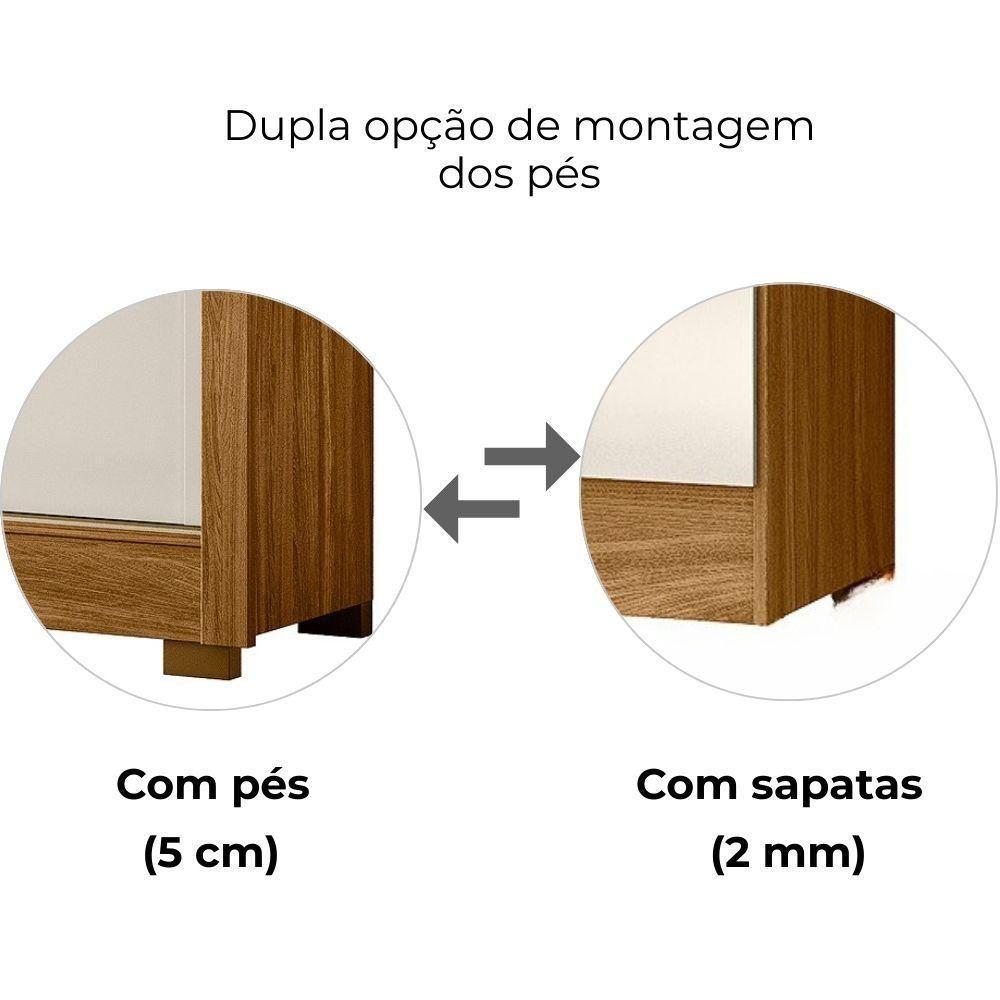 Guarda Roupa Casal 6p 236 Cm Diplomata Freijo Off White Friso Moval - 6