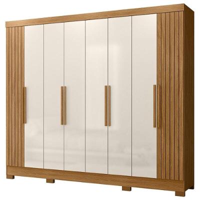 Guarda Roupa Casal 6p 236 Cm Diplomata Freijo Off White Friso Moval