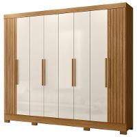 Guarda Roupa Casal 6p 236 Cm Diplomata Freijo Off White Friso Moval - 1