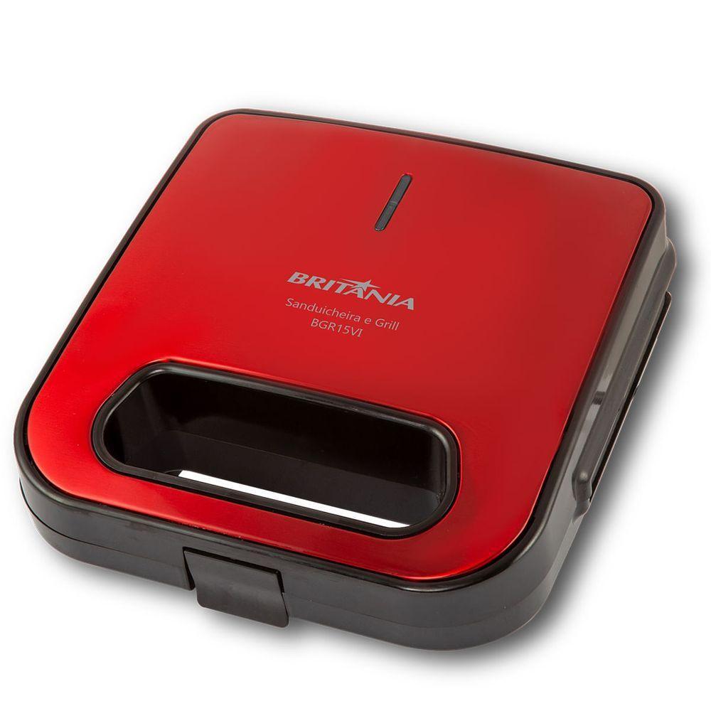 Sanduicheira E Grill Britânia BGR15VI Redstone 750W 220V - 1