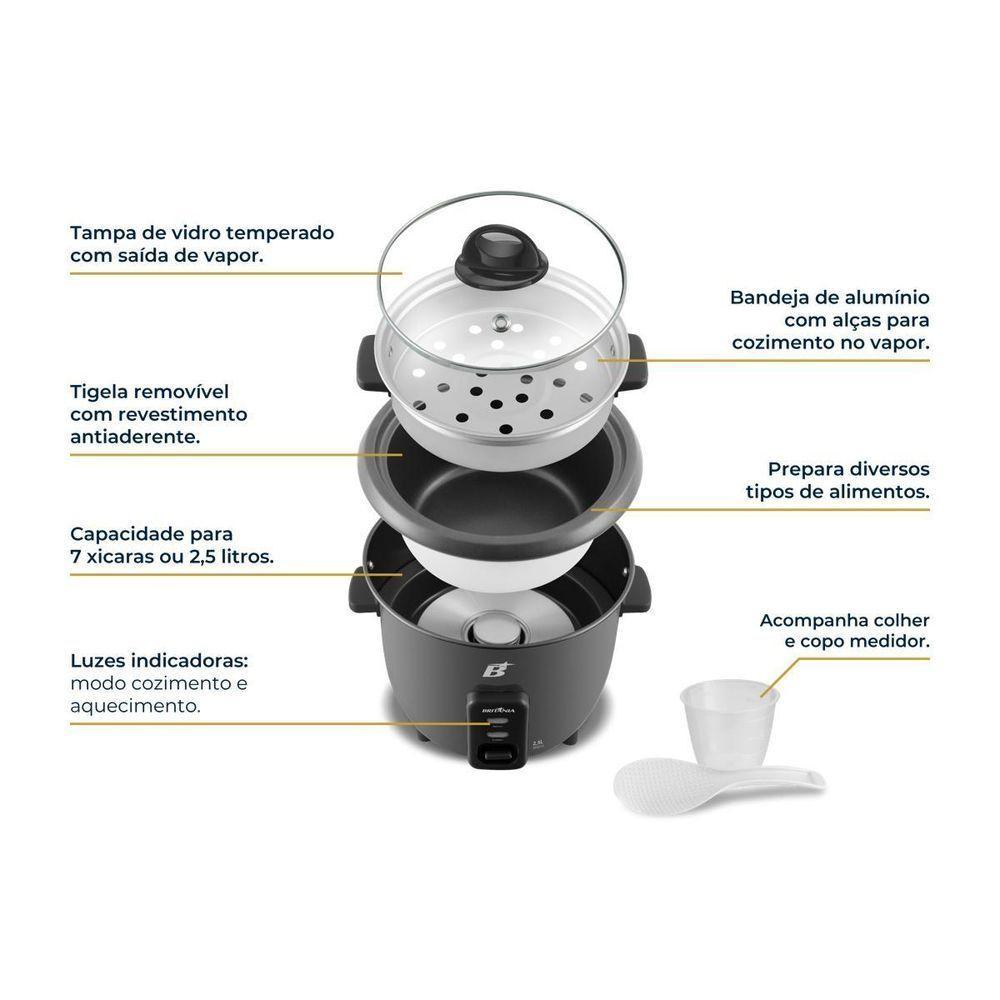 Panela Elétrica Multifuncional Britânia 500W BPA07 220V - 6