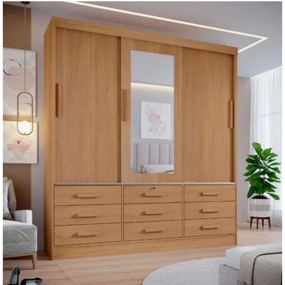 Guarda Roupa Meridian 3 Portas Cinamomo D Doro Móveis - 1