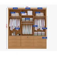 Guarda Roupa Meridian 3 Portas Cinamomo D Doro Móveis - 2