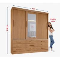 Guarda Roupa Meridian 3 Portas Cinamomo D Doro Móveis - 3