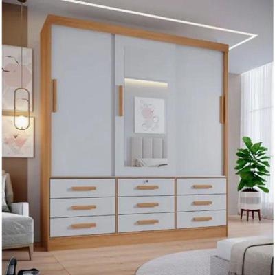 Guarda Roupa Meridian 3 Portas Cinamomo-off D Doro Móveis