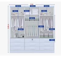 Guarda Roupa Meridian 3 Portas Branco D Doro Móveis - 3