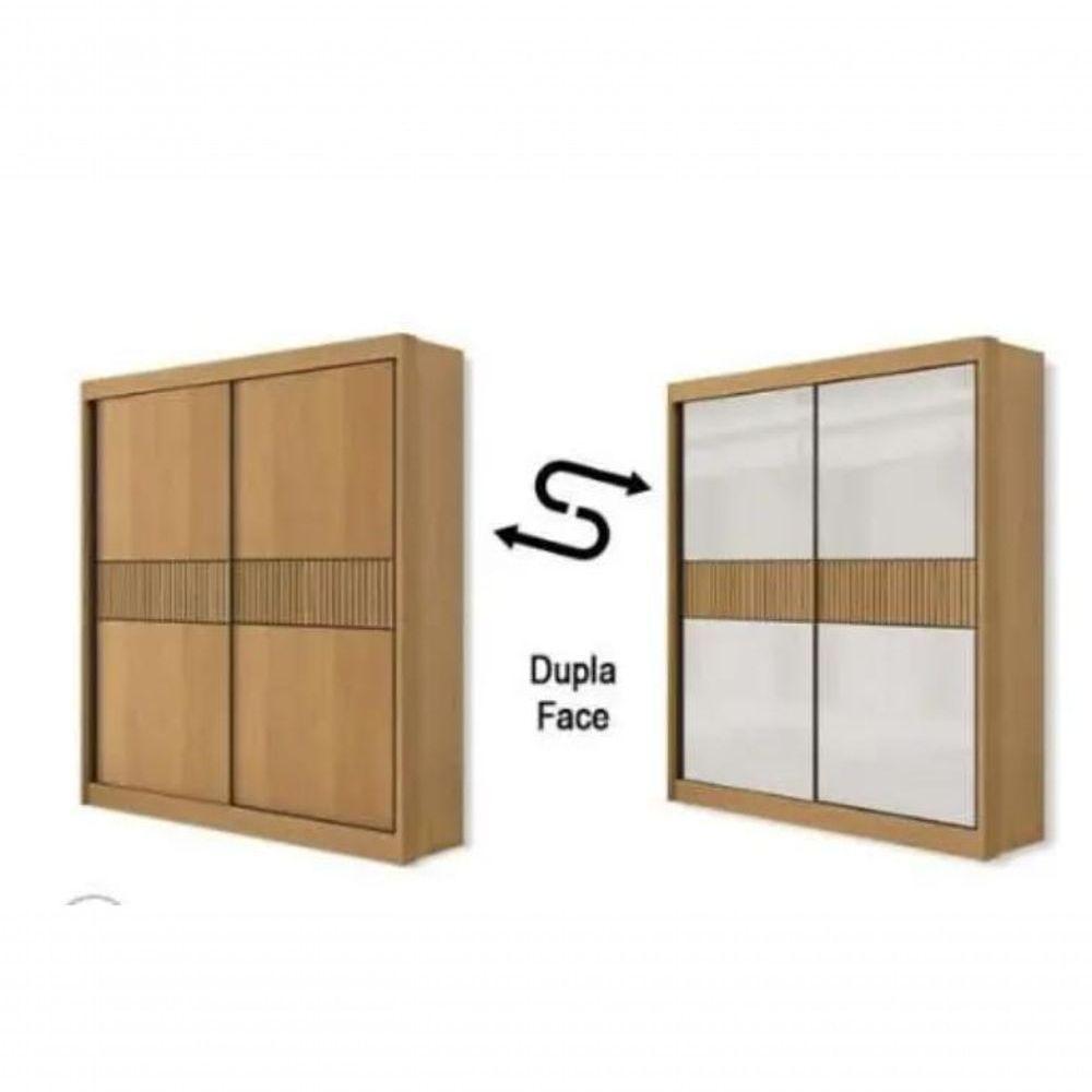 Guarda Roupa Santorini 2 Portas Ripado Cinamomo - D Doro - 2