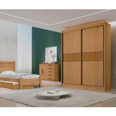 Guarda Roupa Santorini 2 Portas Ripado Cinamomo - D Doro