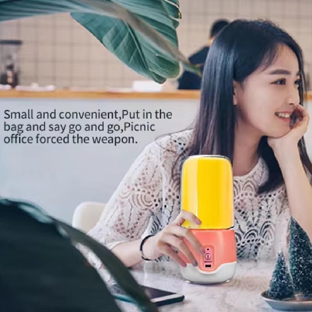 Liquidificador Portátil Sem Fio Recarregável Usb Rosa Para Smoothies Sucos E Vitaminas - Bivolt - 4