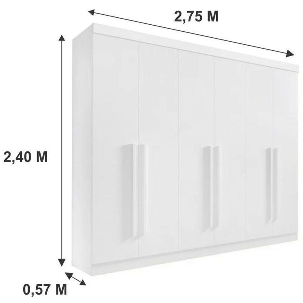 Guarda Roupa Da Vinci 6 Portas Ripado 100% Mdf - Ddoro Móveis - 2