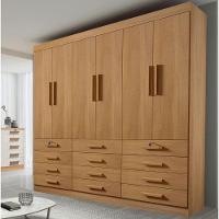 Guarda Roupa Mônaco 6 Portas 12 Gavetas Cinamomo - Ddoro Móveis - 1