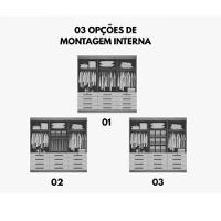 Guarda Roupa Mônaco 6 Portas 12 Gavetas Cinamomo - Ddoro Móveis - 3