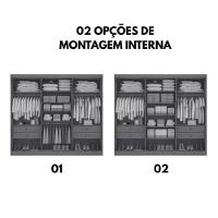 Guarda Roupa Leblon 6 Portas 4 Gavetas Cinamomo - D Doro - 3