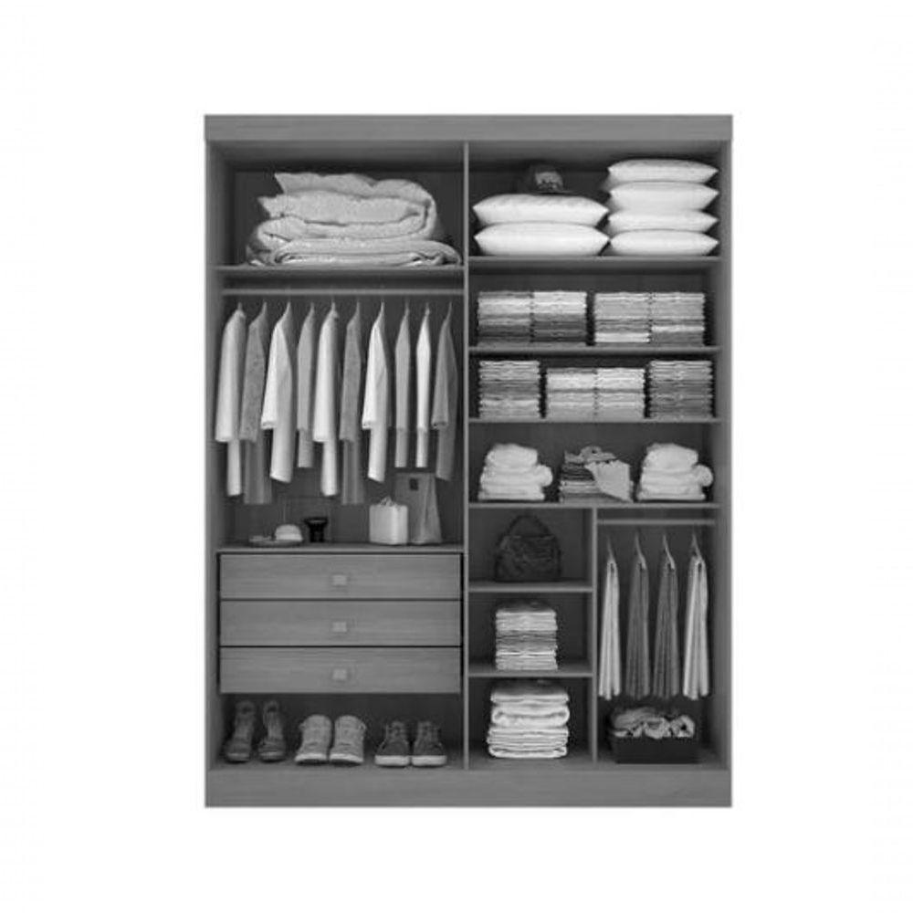 Guarda Roupa Da Vinci 4 Portas Castanho-off - D Doro - 3