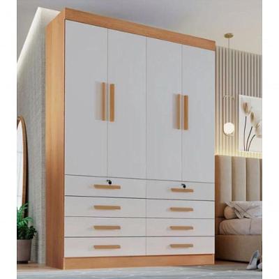 Guarda Roupa Mônaco 4 Portas 8 Gavetas Cinamomo-off - D Doro