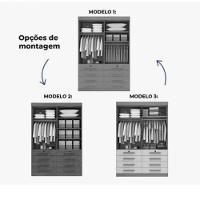 Guarda Roupa Mônaco 4 Portas Com Espelho Branco - D Doro - 3