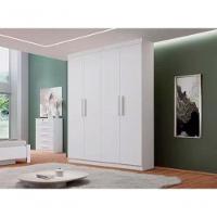 Guarda Roupa Colibri 4 Portas 3 Gavetas Branco - D Doro - 1
