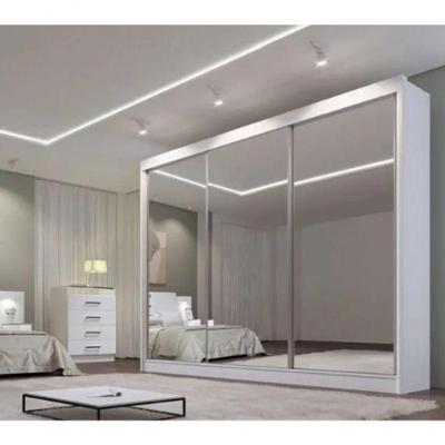 Guarda Roupa Dubai 3 Portas Espelhadas Branco - D Doro