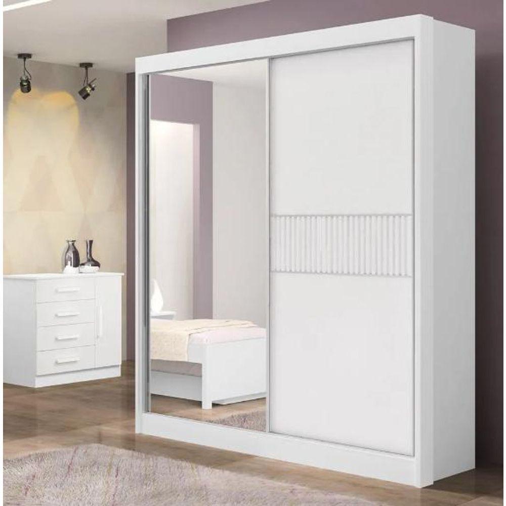 Guarda Roupa Atenas Ripado 100% Mdf Com Espelho D Doro - - 1