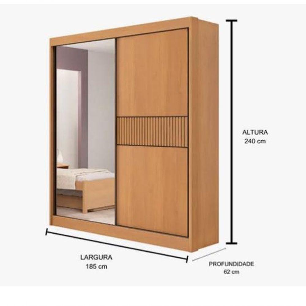 Guarda Roupa Atenas Ripado 100% Mdf Com Espelho D Doro - 3
