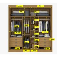 Guarda Roupa Cancun 2 Portas 100%mdf Cinamomo-off - Ddoro - 3