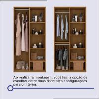 Guarda Roupa Cancun 2 Portas 100%mdf Cinamomo - Ddoro Móveis - 3