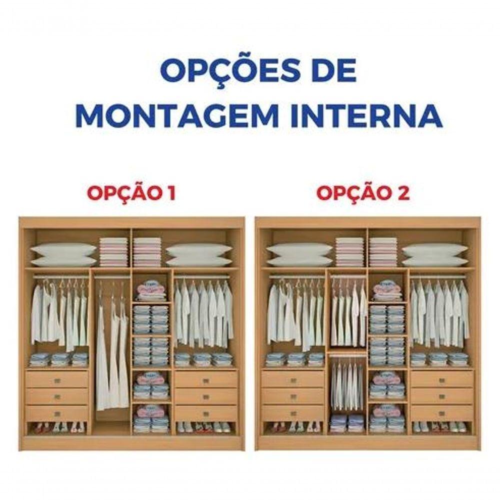 Guarda Roupa Cancun 2 Portas 100%mdf Ripado - Ddoro Móveis - 3